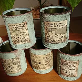 スヌーピー リメ缶のインテリア実例 Roomclip ルームクリップ