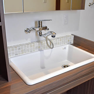 造作洗面台 壁付け水栓のインテリア実例 Roomclip ルームクリップ 造作洗面台 壁付け水栓のインテリア実例 Roomclip ルームクリップ