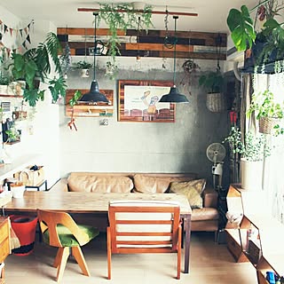 リビング 打ちっぱなしのコンクリート壁のインテリア実例 Roomclip ルームクリップ