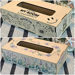 机/障害者就労支援施設の作品です/木製ティッシュケース/ティッシュケース手作り/ティッシュケース...などのインテリア実例 - 2018-06-27 09:21:34