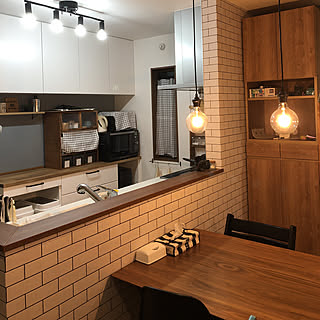 ライディングレール/IKEA/ホワイトキッチン/クリナップキッチン/キッチンのインテリア実例 - 2019-04-14 19:26:12