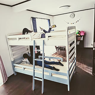 ベッド周り/子供部屋/自家塗装/二段ベッドリメイク/DIY...などのインテリア実例 - 2020-02-24 22:52:37