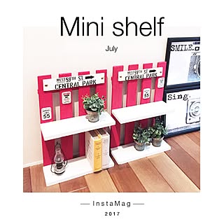 机/飾り棚DIY/飾り棚/ミニシェルフ/すのこ リメイク...などのインテリア実例 - 2017-07-18 05:55:03