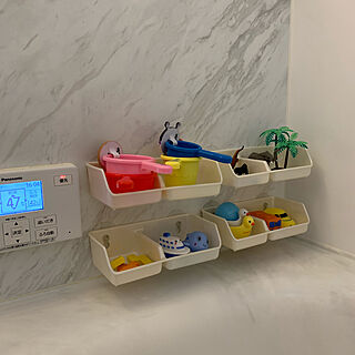 ダイソー お風呂のおもちゃ収納のインテリア実例 Roomclip ルームクリップ