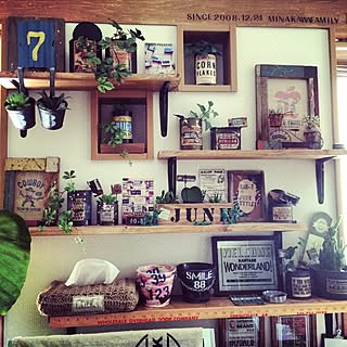 棚/we.OTOKOMAE.want/関西好きやねん会/しゃれとんしゃあ会/みんなの素敵な作品たち♡...などのインテリア実例 - 2014-08-19 07:48:49