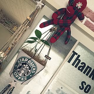 バス/トイレ/kanamiちゃん作♡ソックスモンキー/初期プラハン/観葉植物に癒やされてます✮/スタバ♡LOVE...などのインテリア実例 - 2016-06-09 23:16:19