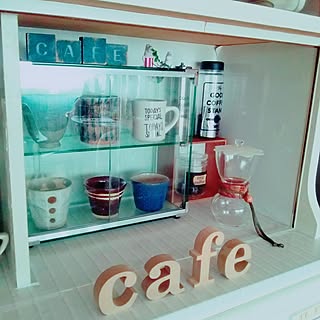 棚/cafe cafeってそんなに好き?/カフェ大好き/手動コーヒーミル/だんだを手動がしんどいわ...などのインテリア実例 - 2016-09-18 12:52:13