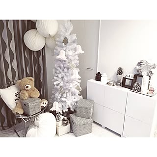 リビング/クリスマス/モノトーン/Christmas/ホワイトインテリア...などのインテリア実例 - 2015-11-06 14:57:57