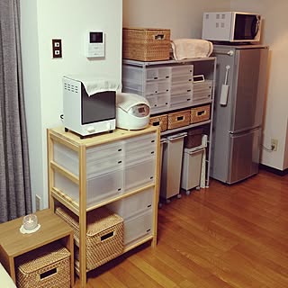 部屋全体/2016.5.20/PPケース/パイン材ユニットシェルフ/スチールユニットシェルフ/シンデレラフィット...などのインテリア実例 - 2016-05-20 21:36:25