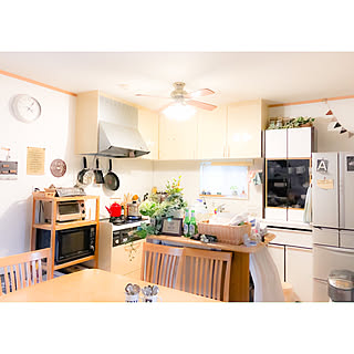 シーリングファン/ガラスジャー/かご収納/ニトリのケトル/ガーランド...などのインテリア実例 - 2020-01-16 18:32:19