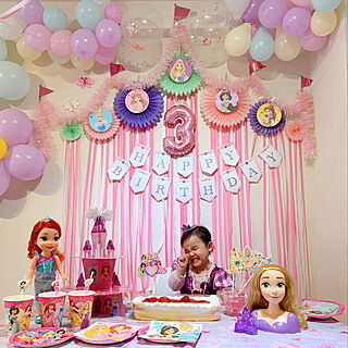 ディズニープリンセス 誕生日飾り付けのインテリア実例 Roomclip ルームクリップ