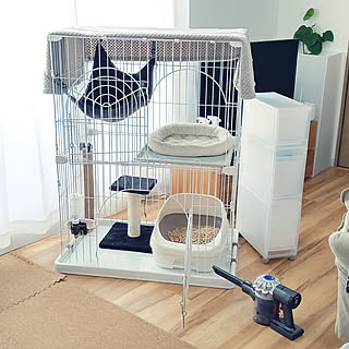 ニトリ 猫 ケージのインテリア実例 | RoomClip(ルームクリップ)