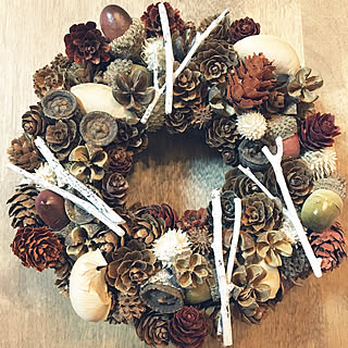 クリスマス/ポプリ/ニトリ/セリア/木の実リース...などのインテリア実例 - 2019-11-14 21:06:30