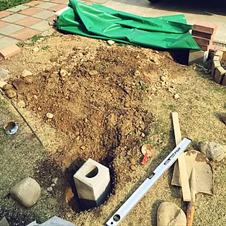 玄関/入り口/駐輪場DIY/むすめちゃん/こどもと暮らす/制作途中...などのインテリア実例 - 2017-04-29 15:33:19