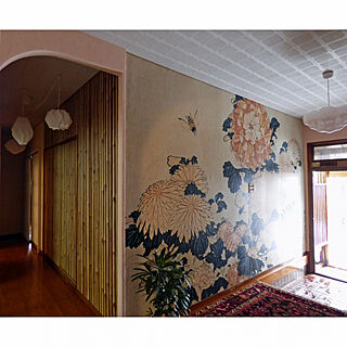 葛飾北斎の壁紙のインテリア実例 Roomclip ルームクリップ