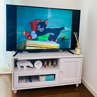 ディフューザー/楽天/ニトリ/テレビ台周辺/テレビ周り...などのインテリア実例 - 2019-08-21 13:52:02