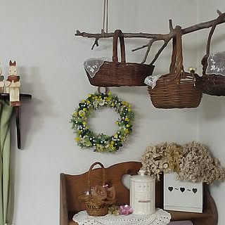 ベッド周り/ベッド周りではありません/リース 手作り/雑貨/ハンドメイド...などのインテリア実例 - 2016-05-29 15:58:09