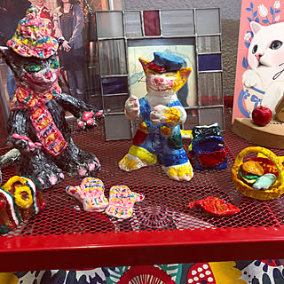 紙粘土工作で猫 紙粘土工作に色塗りのインテリア実例 Roomclip ルームクリップ