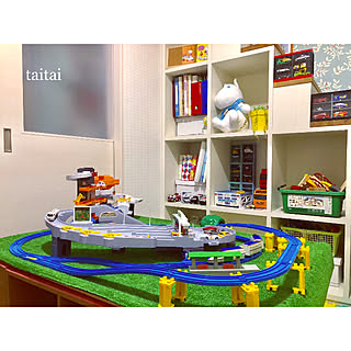 棚/子供部屋&キッズスペース/トミカ/プラレール/トミカ工場...などのインテリア実例 - 2018-06-23 21:11:00