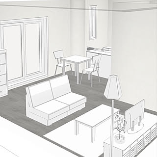 チェア/ダイニングテーブル/テレビ/イメージ/部屋全体...などのインテリア実例 - 2020-01-21 00:43:46