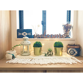 玄関/入り口/オルテガ柄/マスク箱リメイク♡/蚊取り線香缶リメイク/ハンドメイド...などのインテリア実例 - 2018-01-12 17:03:50