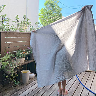 ガーゼケット/モノトーンインテリア/OBLIQUEDROPGAUZEKET/sisdesign/sisdesign・モニター...などのインテリア実例 - 2019-08-05 14:52:55