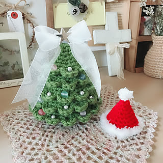 棚/明日一日限定でオーダー再開します!!/サンタ帽/クリスマスツリー/クリスマス/ハンドメイド...などのインテリア実例 - 2018-11-15 13:51:27