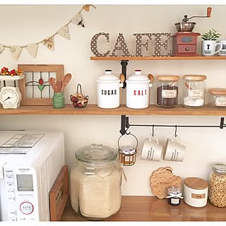 キッチン/カフェ文字/PASSPORT/ウォールシェルフ/ニトリ...などのインテリア実例 - 2016-11-07 08:14:24