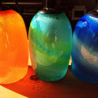 照明 琉球ガラスのおしゃれなアレンジ・飾り方のインテリア実例 