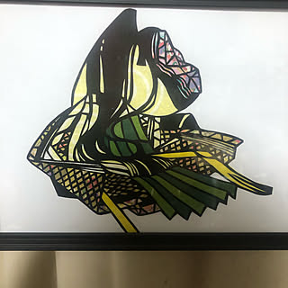 切り絵アート/切り絵/100均/玄関/入り口のインテリア実例 - 2019-11-24 19:14:46
