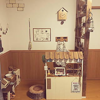 ままごとキッチン/ままごとキッチンDIY/壁掛け時計/RHYTHM PLUS/リズム時計 RHYTHM...などのインテリア実例 - 2019-12-01 22:41:28