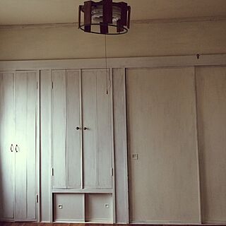 壁/天井/和室を洋室に /白くペイント/ベニヤで作った板壁のインテリア実例 - 2014-04-15 14:46:42