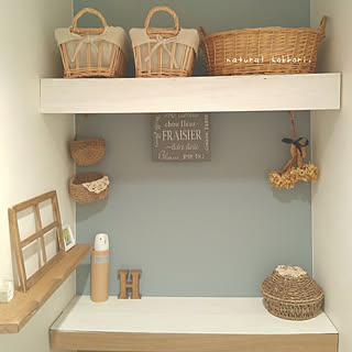 バス/トイレ/ナチュラルインテリア/ナチュラルフレンチ/インスタやってます!/ナチュラルほっこり目指してます♡...などのインテリア実例 - 2019-02-07 17:57:44