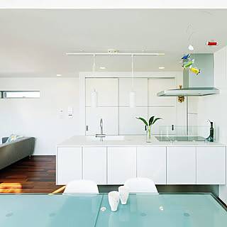 キッチン/ペンダントライト/シンプルインテリア/ホワイトインテリア/キッチンカウンター...などのインテリア実例 - 2020-02-21 07:14:21