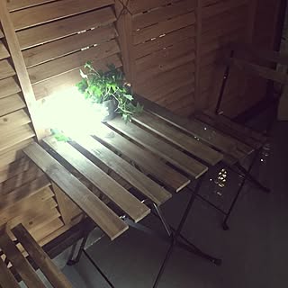 ベランダカフェ/Aoyama Flower Market/初投稿/夜/IKEA...などのインテリア実例 - 2015-12-25 23:01:53