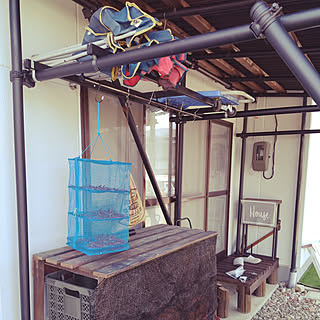 単管パイプdiy 屋根 Diyのインテリア 手作りの実例 Roomclip ルームクリップ