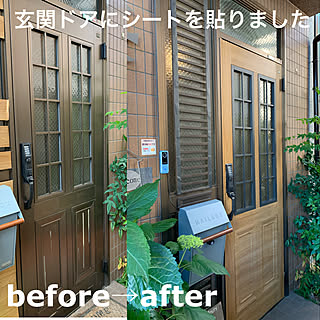 玄関ドアdiyのインテリア 手作りの実例 Roomclip ルームクリップ