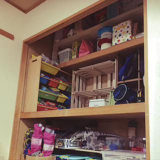 おもちゃ収納 習い事かばん置き場のインテリア実例 Roomclip ルームクリップ