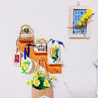 リビング/satoto ちゃんの作品♪/orin ちゃんの双葉ちゃん♡/lovesspongebobさん作品❤︎/アロマワックス♡...などのインテリア実例 - 2018-04-14 21:25:51