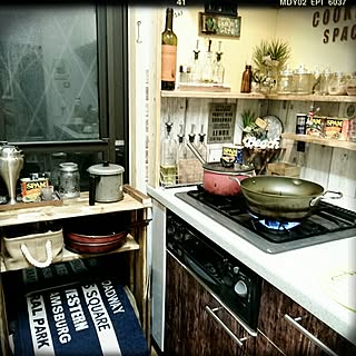 キッチン/男前もナチュラルもどっちも好き/キッチン大掃除/DIY/家にあるもので可愛い雑貨...などのインテリア実例 - 2016-11-18 17:45:23