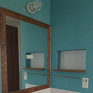 洗面所 水色の壁紙のインテリア実例 Roomclip ルームクリップ