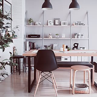 部屋全体/ニトリのフェイクグリーン/棚ディスプレイ/グランビックシェルフ/アイアンテーブル...などのインテリア実例 - 2016-05-19 14:04:31