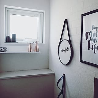 バス/トイレ/白黒/モノトーン/海外インテリア/モノトーン化...などのインテリア実例 - 2017-04-07 11:47:02