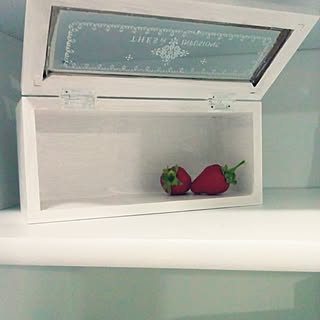 キッチン/茶色の木箱⇒白の木箱リメイク♥/★ホットユーザー⇒Thank you!★/28.12.7♥/いいね♥400人感謝です♥...などのインテリア実例 - 2016-12-07 22:28:32