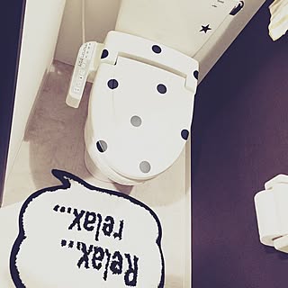 バス/トイレ/トイレマット/トイレ/トイレの壁/水玉...などのインテリア実例 - 2016-06-16 00:41:30