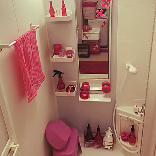お風呂/IKEA/Francfranc/ピンク/バス/トイレのインテリア実例 - 2019-02-02 14:33:08