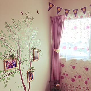 ウォールステッカー ラプンツェルのおしゃれなアレンジ 飾り方のインテリア実例 Roomclip ルームクリップ