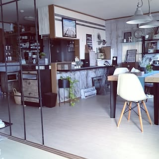 部屋全体/100均/ダイソーフェルトを壁に/リメイクシート木目調/水性ニスウォルナット...などのインテリア実例 - 2016-06-23 16:33:15