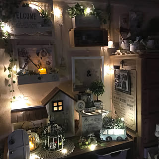 おやすみなさい☆彡/令和2年2月25日/フェアリーライト/コメントお気遣いなく(*^^*)/みていただきありがとうございます❤️...などのインテリア実例 - 2020-02-25 01:44:48