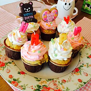 机/女子会/カップケーキ/バースデーケーキのインテリア実例 - 2015-05-24 19:29:08